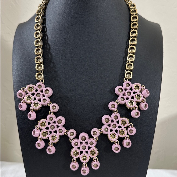 J Crew AB Brûlée & Emerald Green Crystal Statement Necklace - Picture 13 of 16